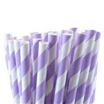 Bombillas rayas lila 12u